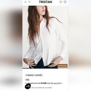 Tristan Sky Blue Button-Up Blouse